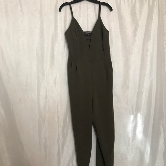 Olive Green Jumpsuit - Picture 2 of 4